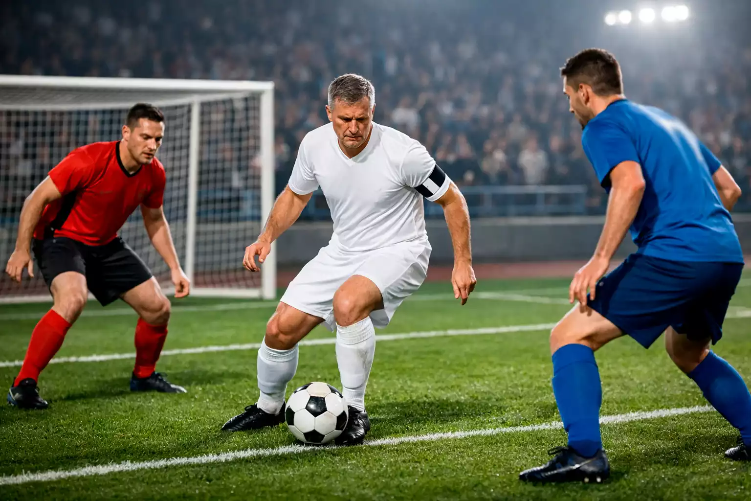 Capitaine expérimenté célébrant un but décisif