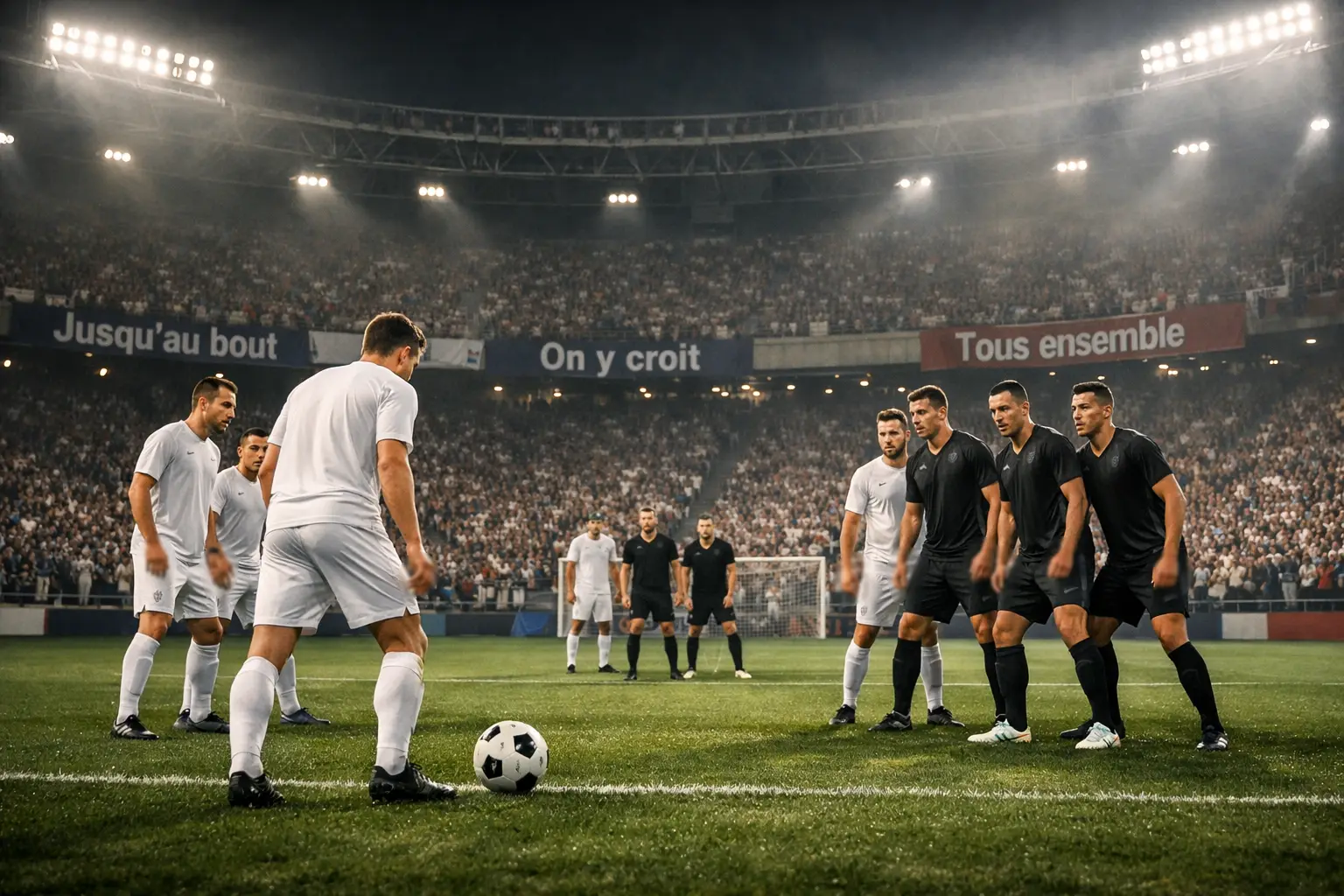 Match décisif avec tension palpable sur le terrain