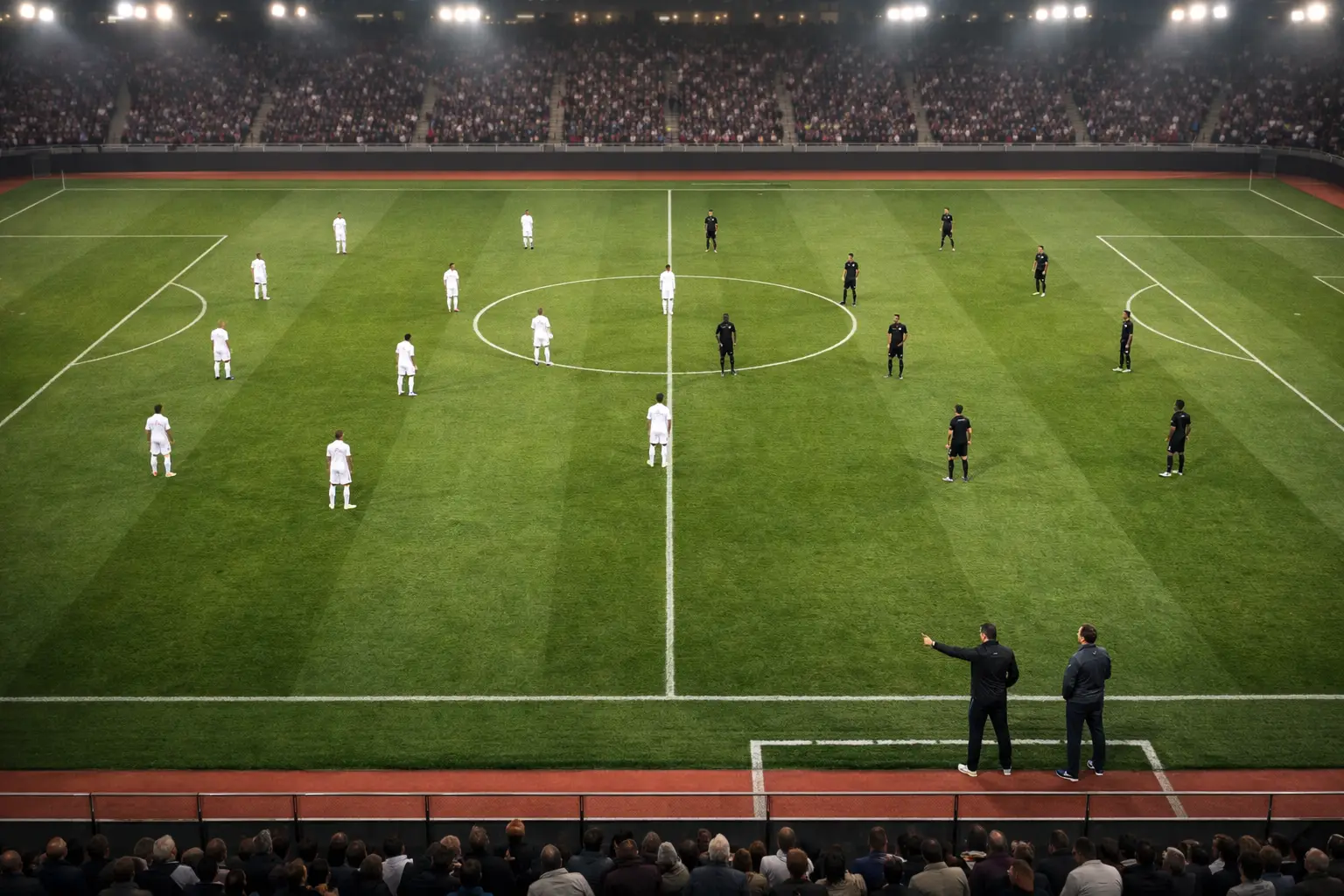 Disposition tactique d'une équipe de football sur le terrain