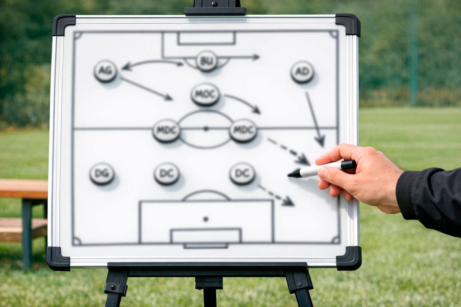 Schéma tactique avec positionnement des joueurs