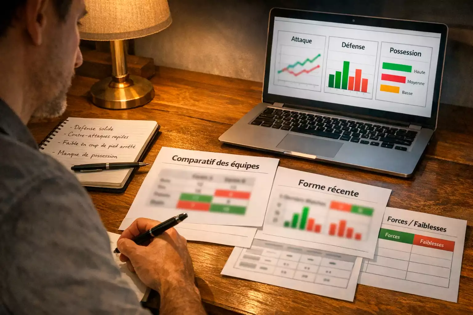 Analyse d'un match de football avec données statistiques