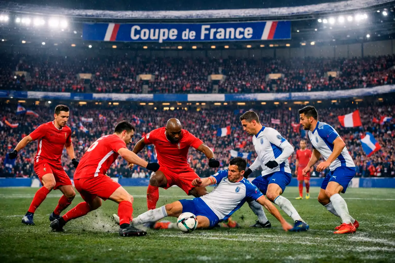 Match de Coupe de France avec l'Olympique Lyonnais