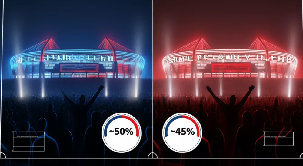 Comparaison des performances à domicile de Lyon et Lille dans leurs stades respectifs
